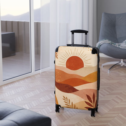Sunset Landscape Suitcase Cover — Boho Travel Luggage Protector