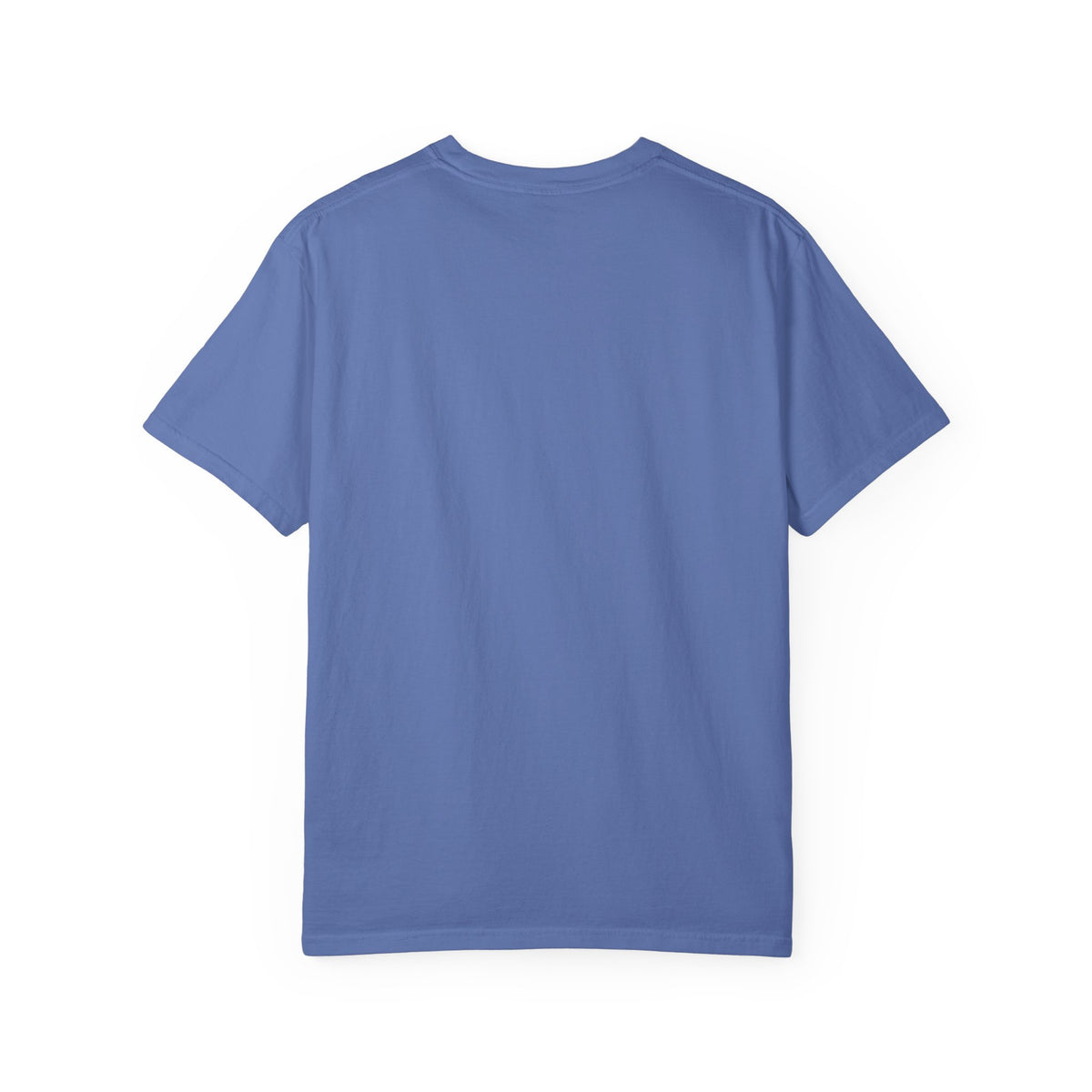 Unisex garment-dyed T-shirt with the TRV08 Logo in black and white, casual wear by Printify, shown on a plain background.
