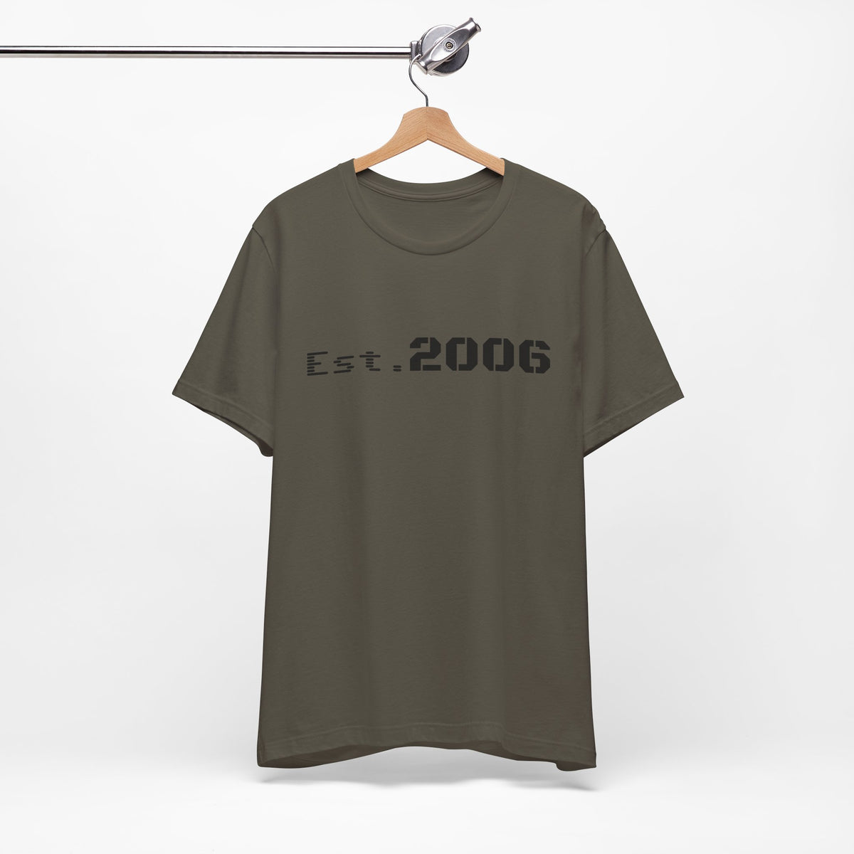 Vintage-style "Established 2006" graphic T-shirt by Printify, featuring bold text and retro design for birthday celebrations.