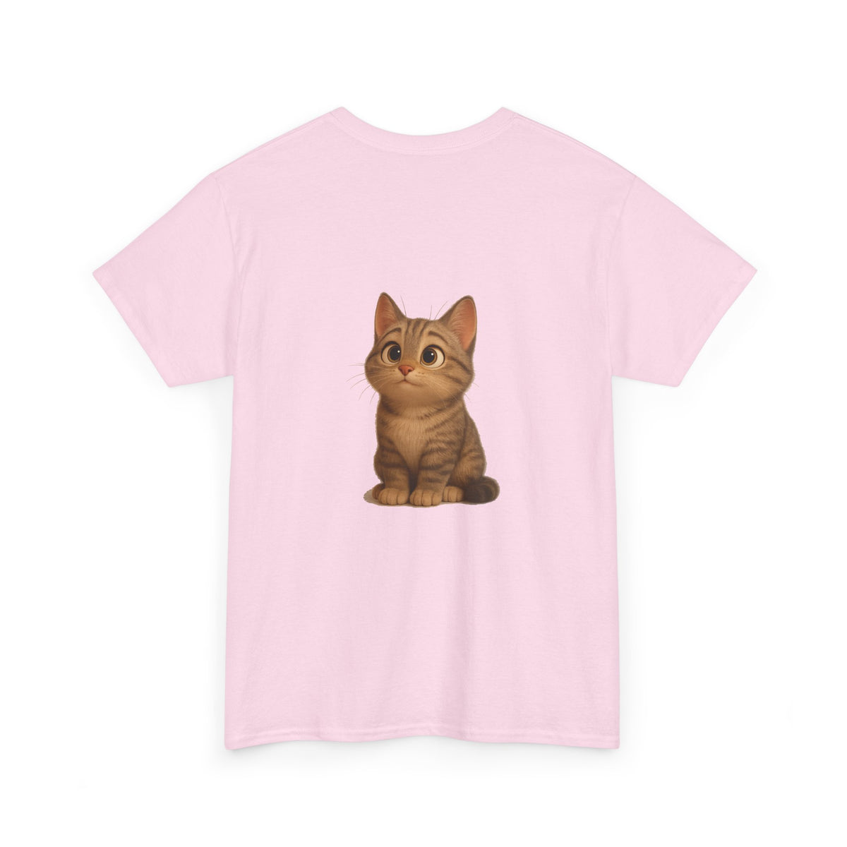 Cute brown kitten graphic T-shirt for cat lovers, featuring a playful cat design on a comfortable Printify T-shirt.
