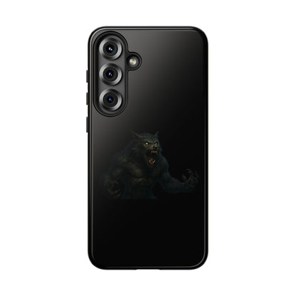 Werewolf Phone Case, Tough Cases, Black Panther Design, Gift for Animal Lovers, Phone Accessories, Fierce Phone Protection - TRV