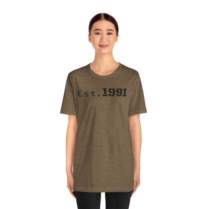 Established 1991 Unisex Jersey Tee | Vintage Anniversary Gift | Casual Wear, Birthday Shirt, Retro Style, Statement Tee, Gift for Him/Her - TRV