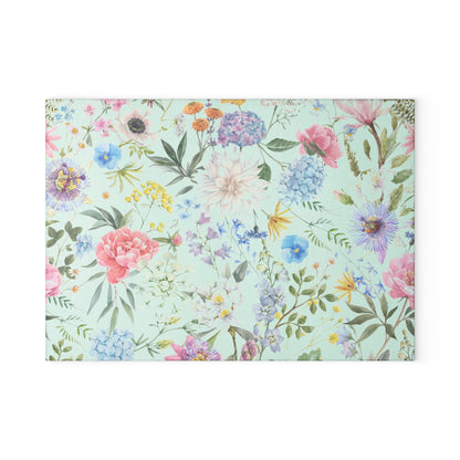 Pastel Garden Floral Glass Cutting Board - view 2