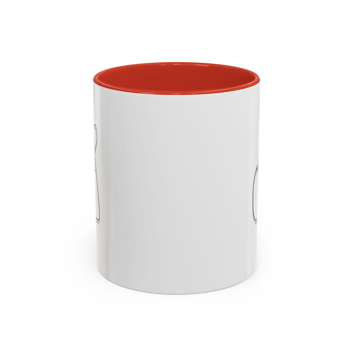 Coffee mug with minimalist Korean finger heart accent design, available in 11oz and 15oz sizes by Printify.