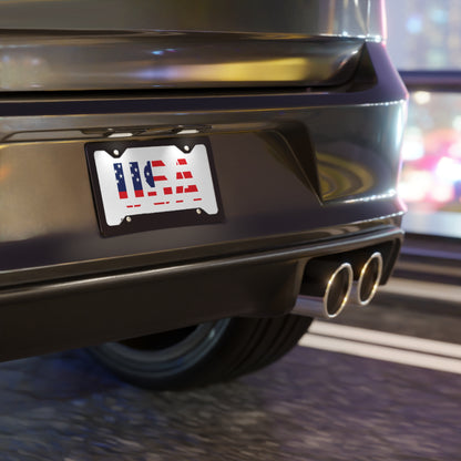 USA Flag Vanity License Plate — Patriotic Aluminum Car Plate