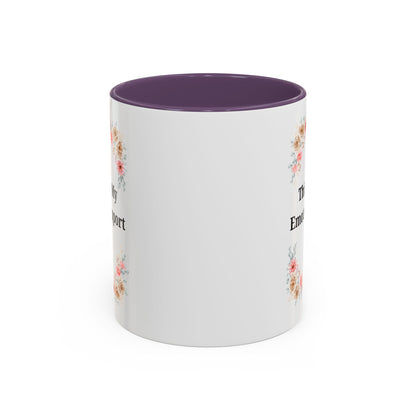 Floral Emotional Support Coffee Mug, Coffee Lover Gift, Funny Mug, Self-Care Necessity, Floral Design Mug, Unique Gift for Friends
