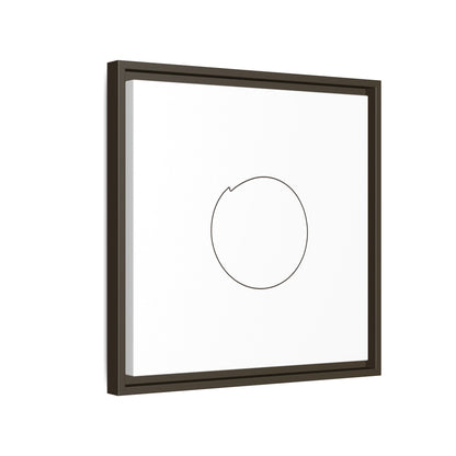 Framed matte canvas wall art featuring a minimal circular line design, perfect for modern home decor by Printify.