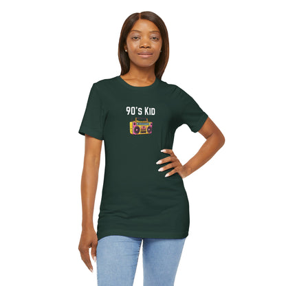 Retro Boombox Tee — 90s Kid Graphic T-Shirt