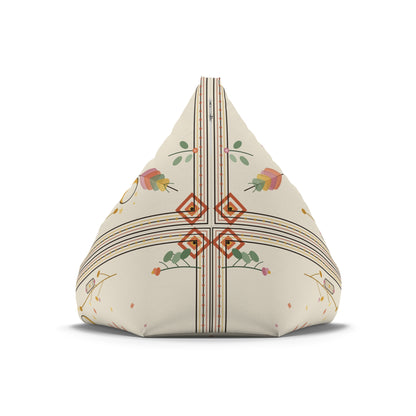 Boho Sunburst Bean Bag Cover — Floral Mandala Pattern