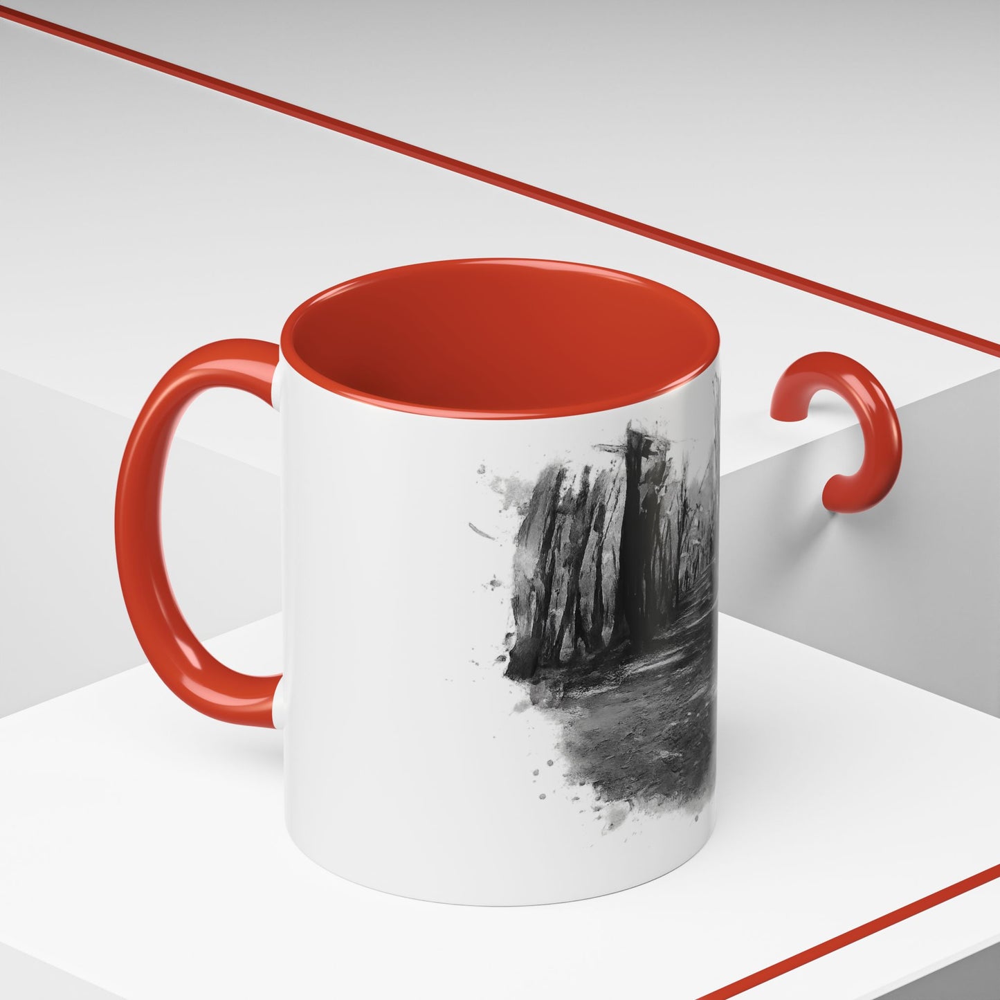 Moody Abstract Forest Coffee Mug | Unique Gift for Nature Lovers, Cozy Home Decor, Perfect for Coffee, Tea, and Hot Chocolate - TRV