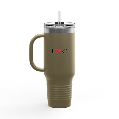 I Love Football Insulated Travel Mug, 40oz - Perfect For Writers, Students, Teachers | Funny Gift | Travel Coffee Mug | Stylish Tumbler | [...] - TRV