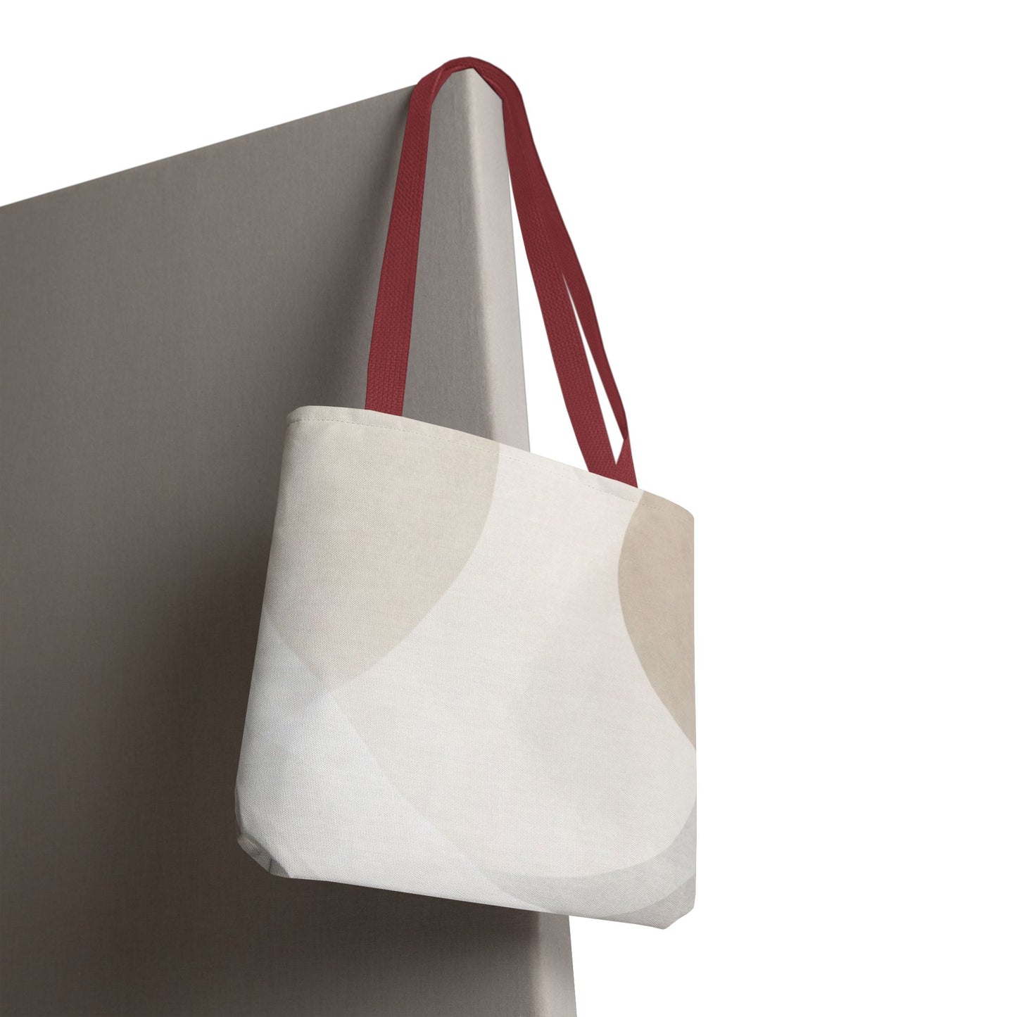 Neutral Abstract Geometric Tote Bag | Minimal Beige Shapes