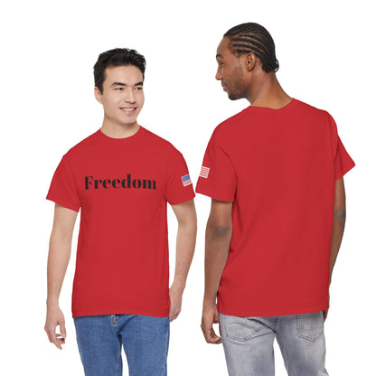 Freedom script tee | T-Shirt, American flag sleeve - TRV