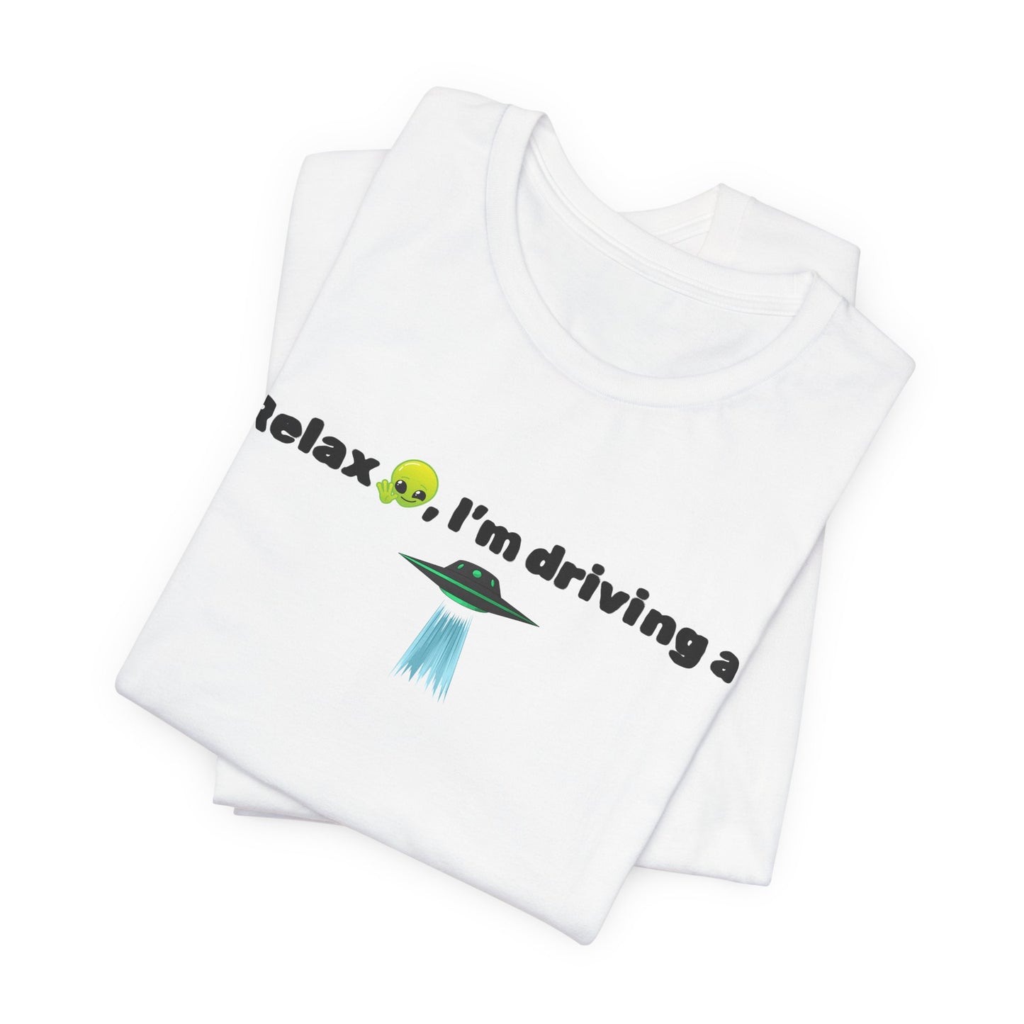 Alien Driving Unisex Tee - Fun Casual Shirt, Gifts for UFO Lovers, Quirky Humor T-Shirt, Perfect for Road Trips, Unique Birthday Present