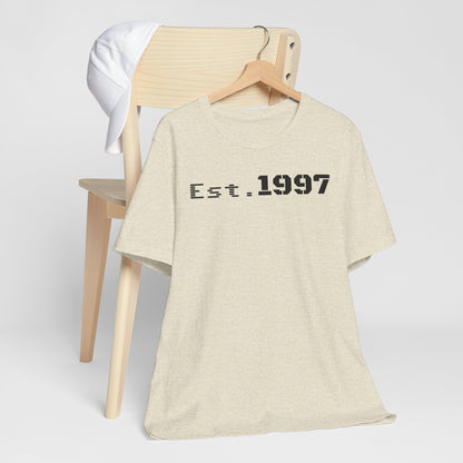 Vintage Est. 1997 Unisex Tee, Gift for Birthdays, Celebrations, Casual Wear, Retro Fashion, Cool Graphic T-Shirt - TRV