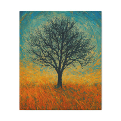 Artistic Tree Canvas Wall Art, Matte Stretched Canvas, Natural Decor for Home, Office, Gift for Nature Lovers, Bohemian Wall Decor