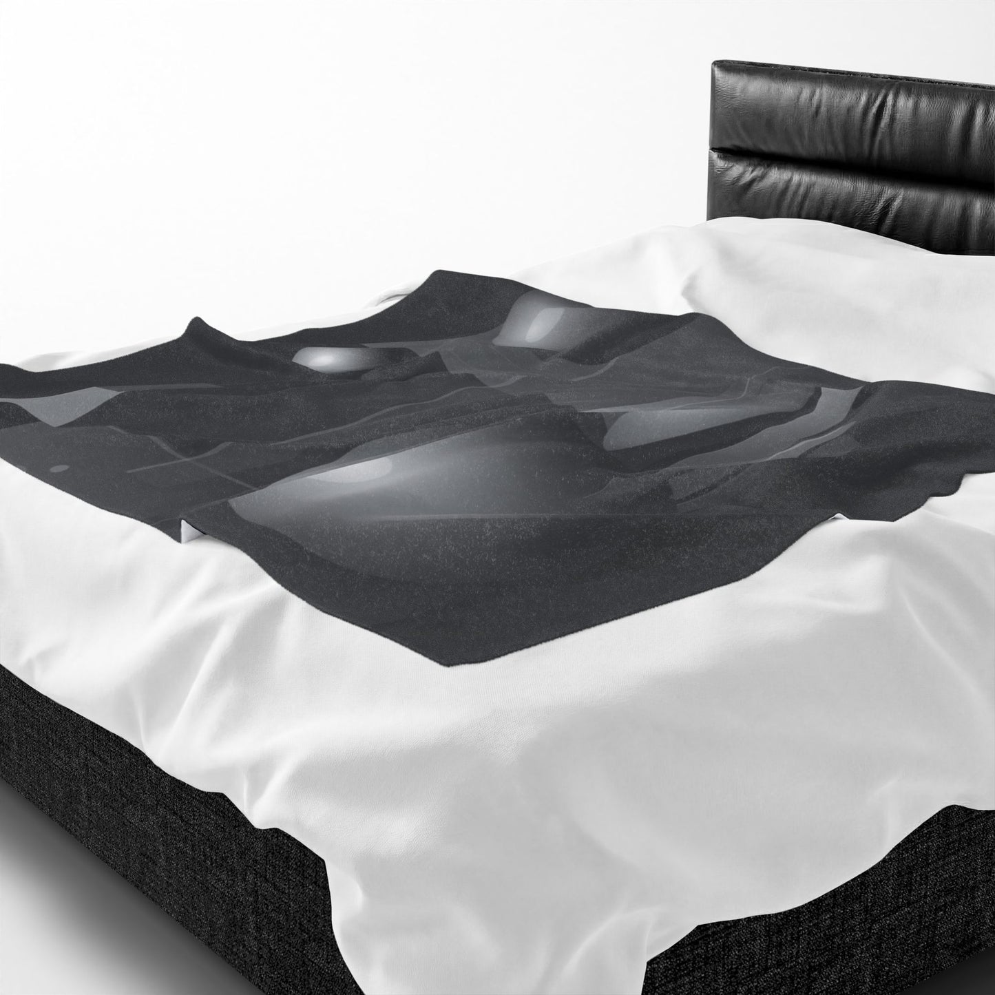 3D Geometric Spheres Velveteen Plush Blanket | Abstract Cube & Sphere Design