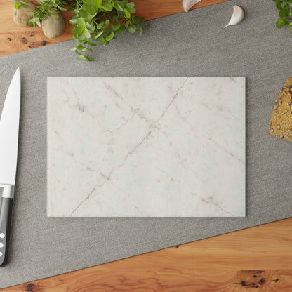 Marble-Print Glass Cutting Board — Elegant Kitchen Prep Surface