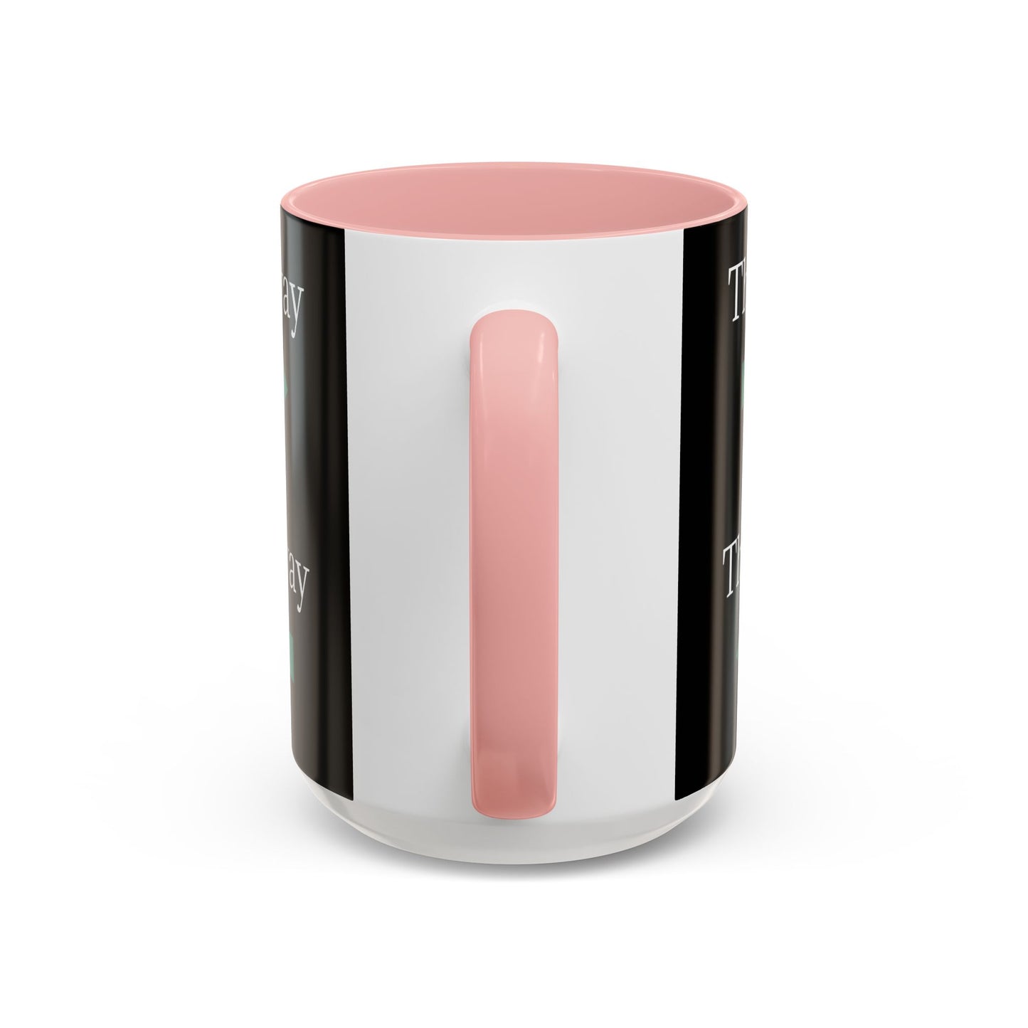 Ceramic coffee mug with "This Way or That Way" arrow design in 11oz or 15oz size, featuring a white background and colorful arrows.