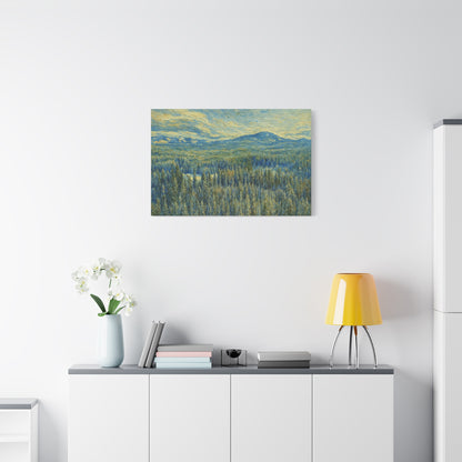 Scenic Landscape Canvas Print, Rustic Home Decor, Wall Art for Nature Lovers, Gift for Art Enthusiasts, Serene Forest Artwork - TRV