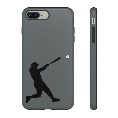 Printify baseball batter phone case, tough protective smartphone cover featuring a baseball player design for fans.