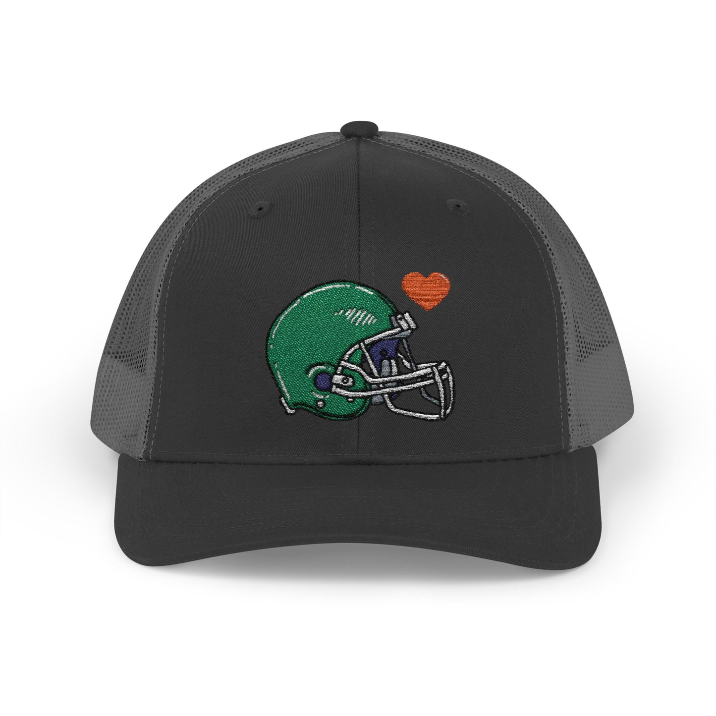 Snapback Trucker Cap with Football Heart Design - Perfect for Sports Fans, Gifts for Gamers, Casual Outings, Tailgating, and Team Spirit - TRV