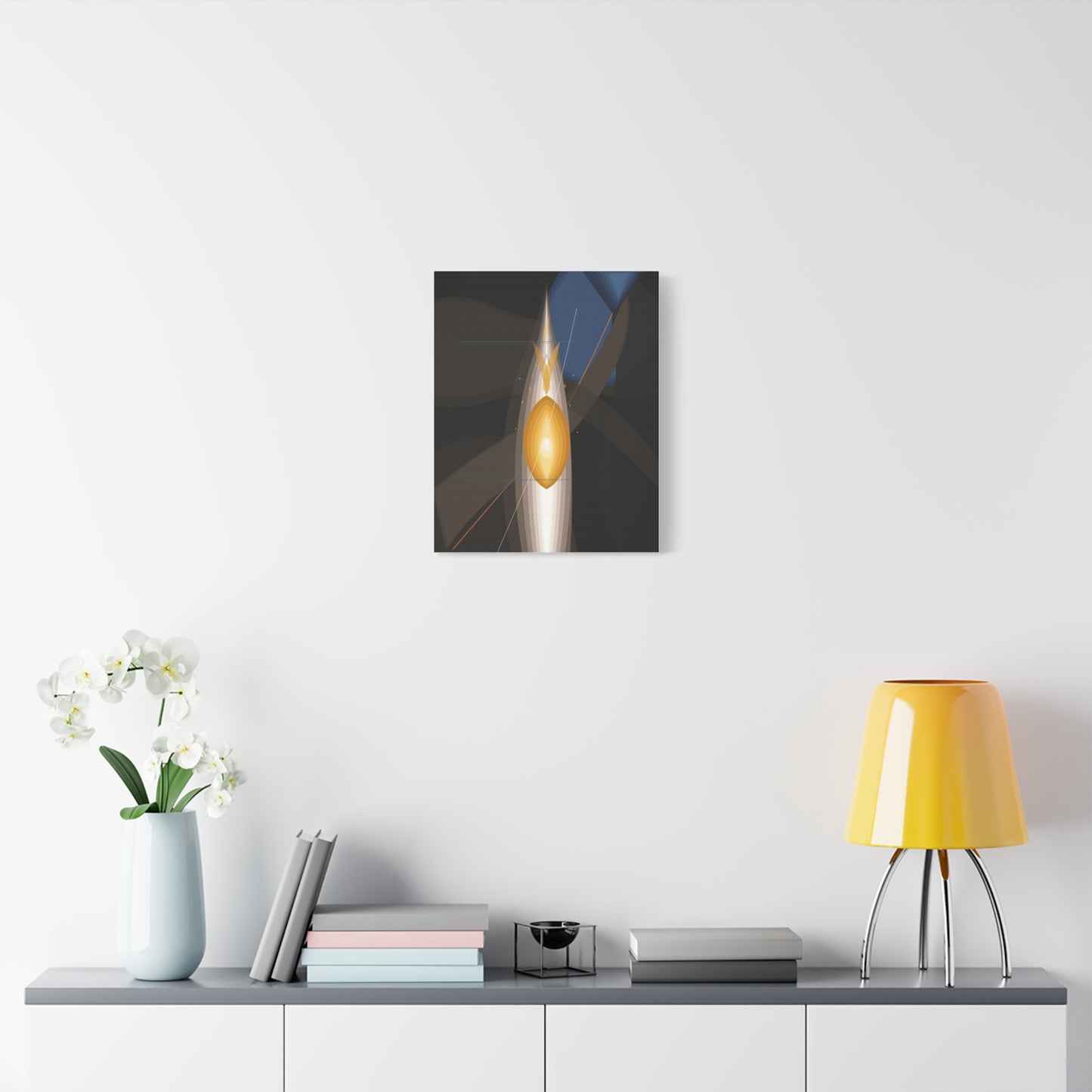 Abstract Geometric Flame Canvas | Matte Stretched Canvas 1.25"