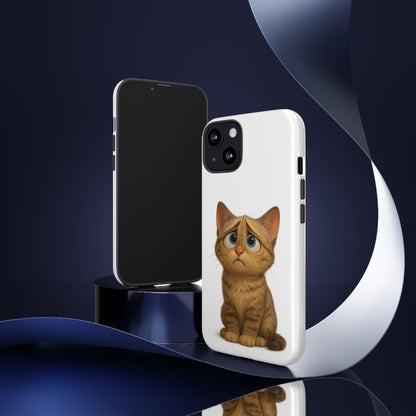 Cute Cat Phone Case, Funny Kitty Case, Animal Lover Gift, Cat Lover Accessory, Unique Cat Design Case, Pet Mom Gift - TRV