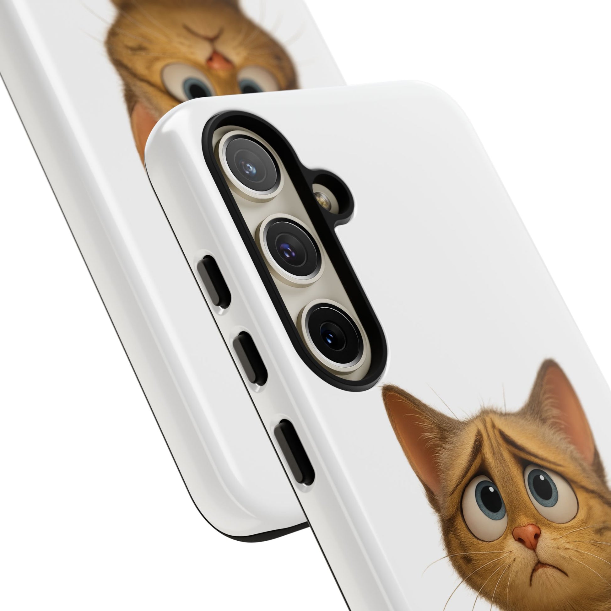 Cute Cat Phone Case, Funny Kitty Case, Animal Lover Gift, Cat Lover Accessory, Unique Cat Design Case, Pet Mom Gift - TRV