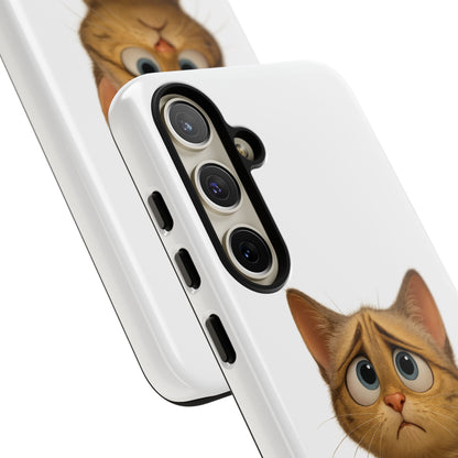 Cute Cat Phone Case, Funny Kitty Case, Animal Lover Gift, Cat Lover Accessory, Unique Cat Design Case, Pet Mom Gift - TRV