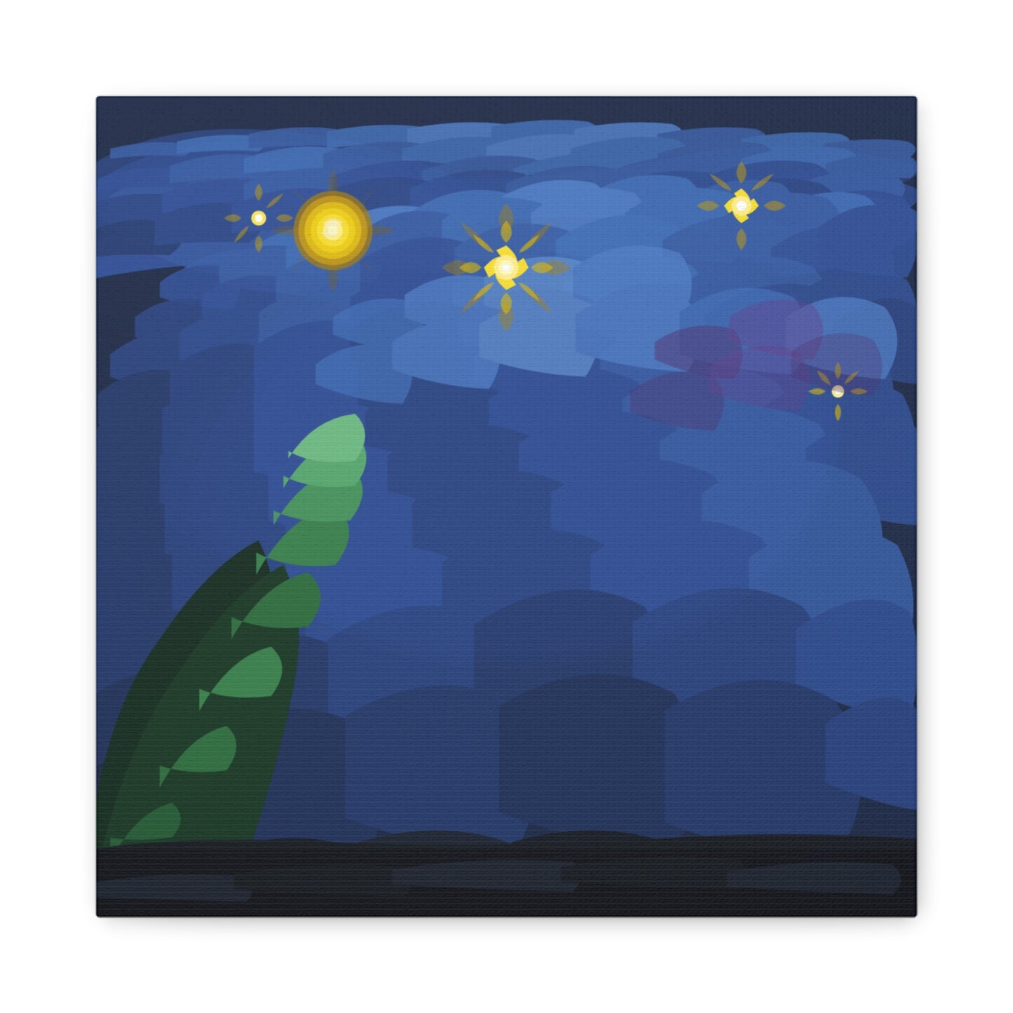 Starry Night Vortex Matte Canvas Stretched 1.25" | Impasto Brushstroke Reproduction