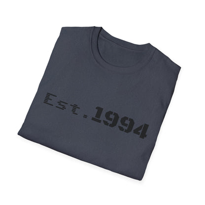 Vintage 1994 Est. graphic T-shirt by Printify featuring bold 1994 design on a casual cotton tee.