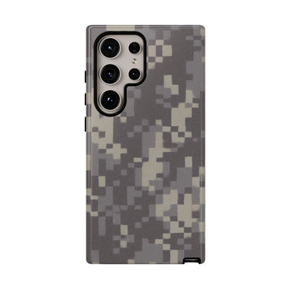 Camouflage tough phone case by Printify with rugged digital camo design, protective cover for smartphones.