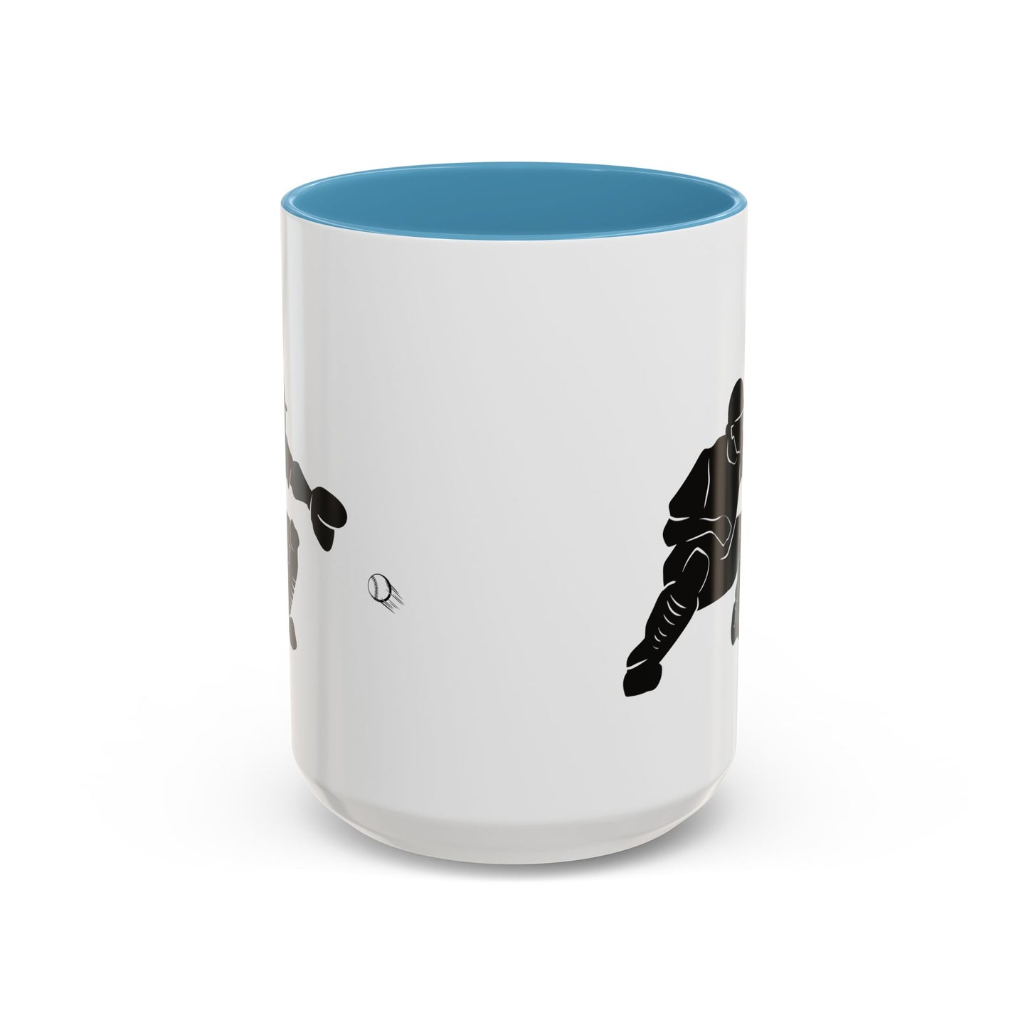 Baseball Catcher Coffee Mug, Sports Gift for Coaches, Black Accent Mug for Fans, Perfect for Birthdays & Celebrations, Unique Cup - TRV