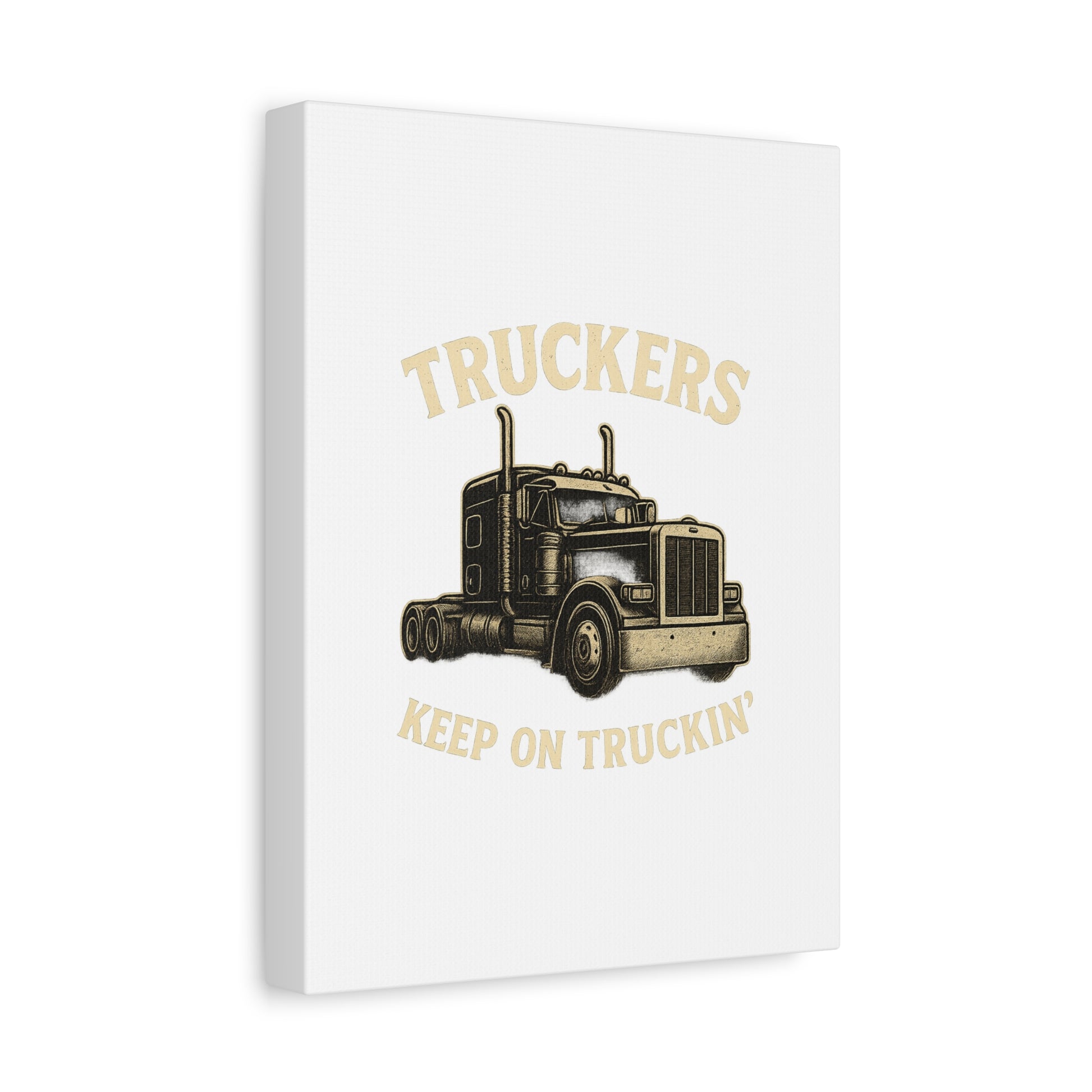 Truckers Canvas Wall Art, Keep on Truckin' Decor, Gift for Drivers, Trucking Artwork, Transportation Gift - TRV