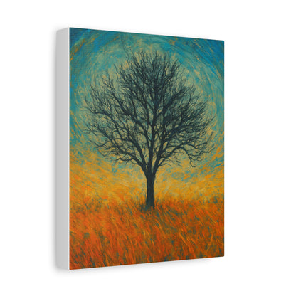 Artistic Tree Canvas Wall Art, Matte Stretched Canvas, Natural Decor for Home, Office, Gift for Nature Lovers, Bohemian Wall Decor