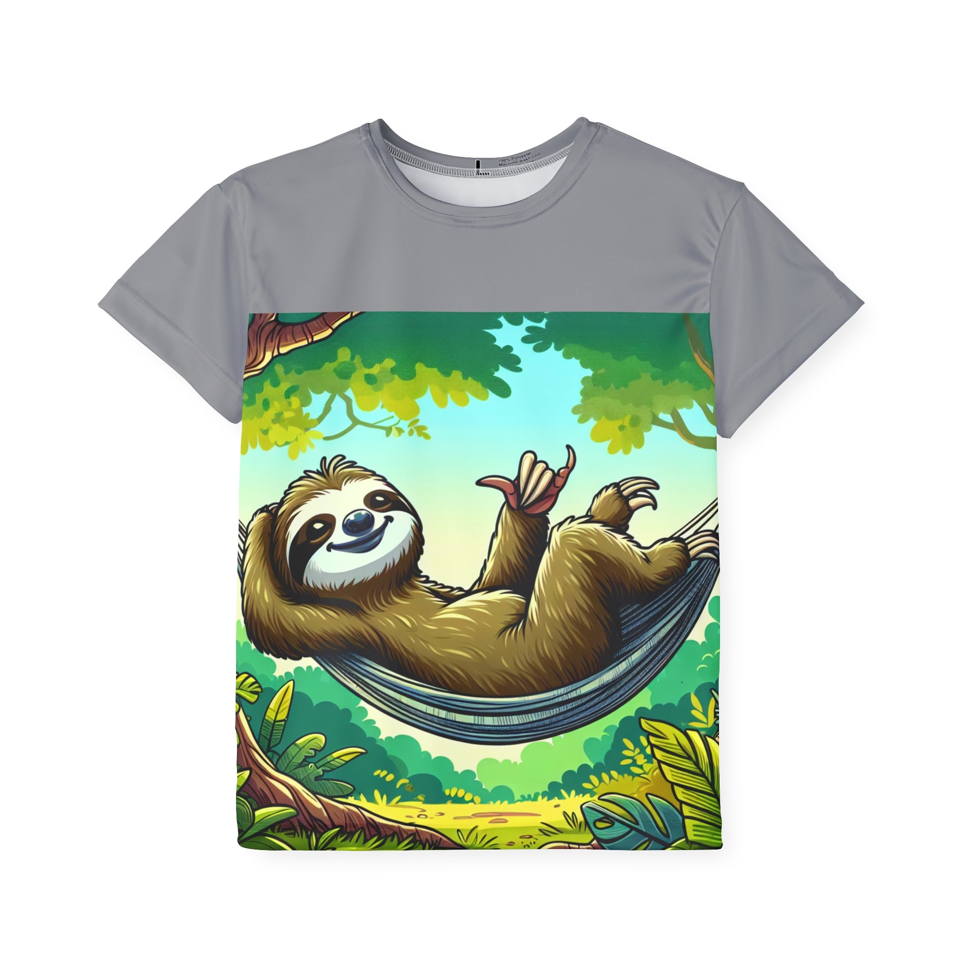 Sloth-Inspired Kids Sports Jersey - Playful, Fun, Athletic Wear for Young Sport Enthusiasts, Birthday Gift, Summer Camp, Outdoor Play - TRV