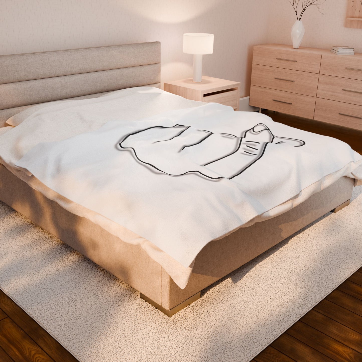 Cozy Velveteen Plush Blanket with Heart Gesture Design - Perfect for Gifts & Home Decor - TRV