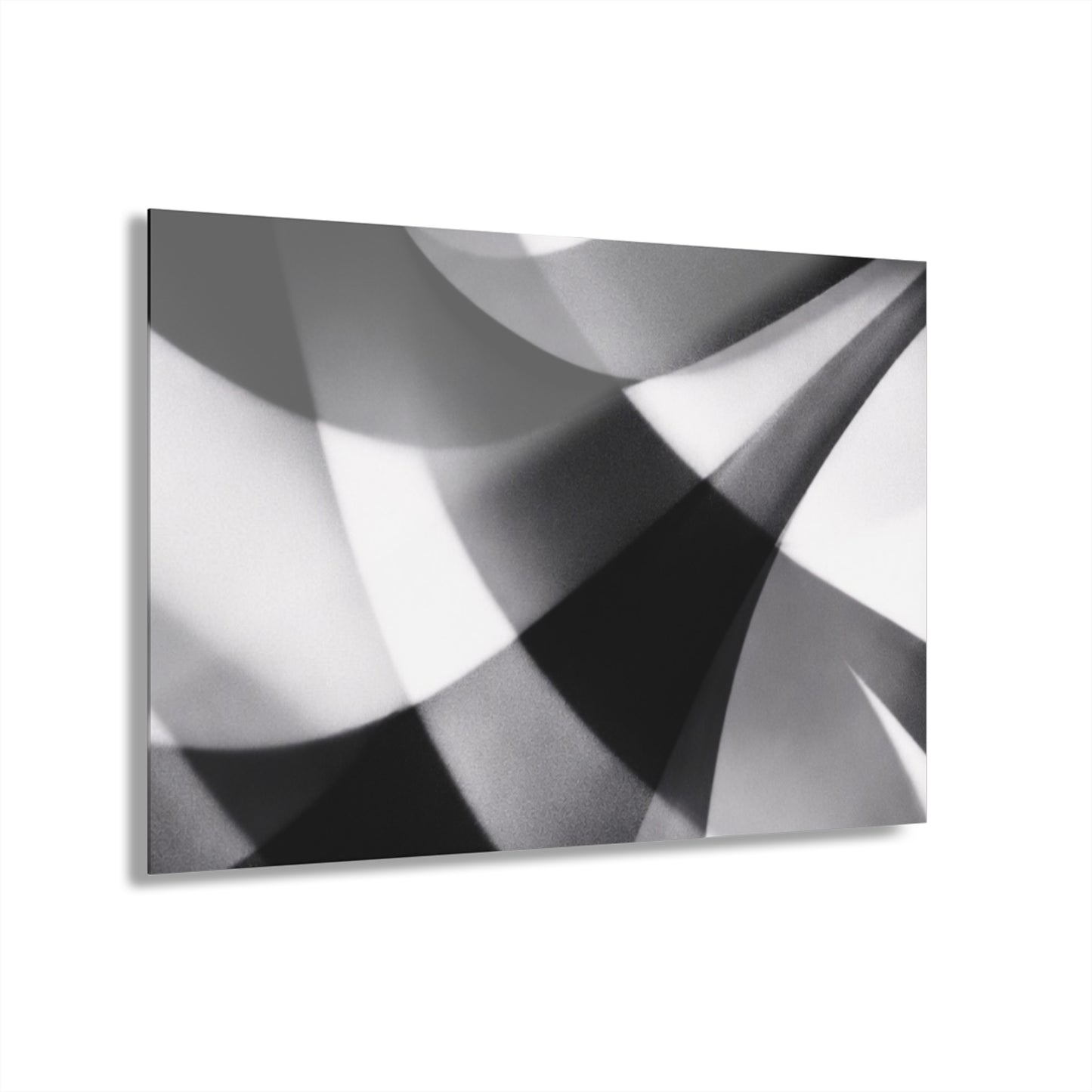 Abstract Black and White Geometric Acrylic Print | Wall Art French Cleat Hanging