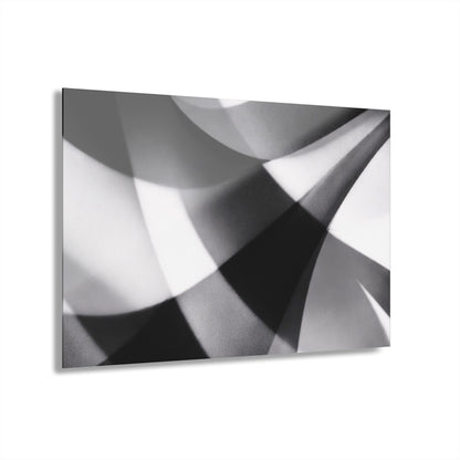 Abstract Black and White Geometric Acrylic Print | Wall Art French Cleat Hanging