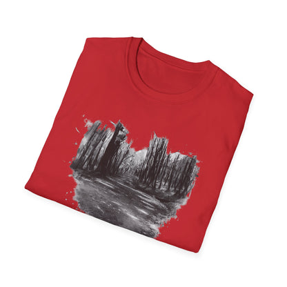 Minimalist Nature-Inspired Unisex Softstyle T-Shirt, Casual Wear, Everyday Style, Gift for Nature Lovers, Eco-Friendly Fashion