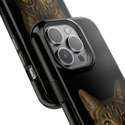 Magnetic Impact-Resistant Phone Case — Realistic Tabby Cat Portrait