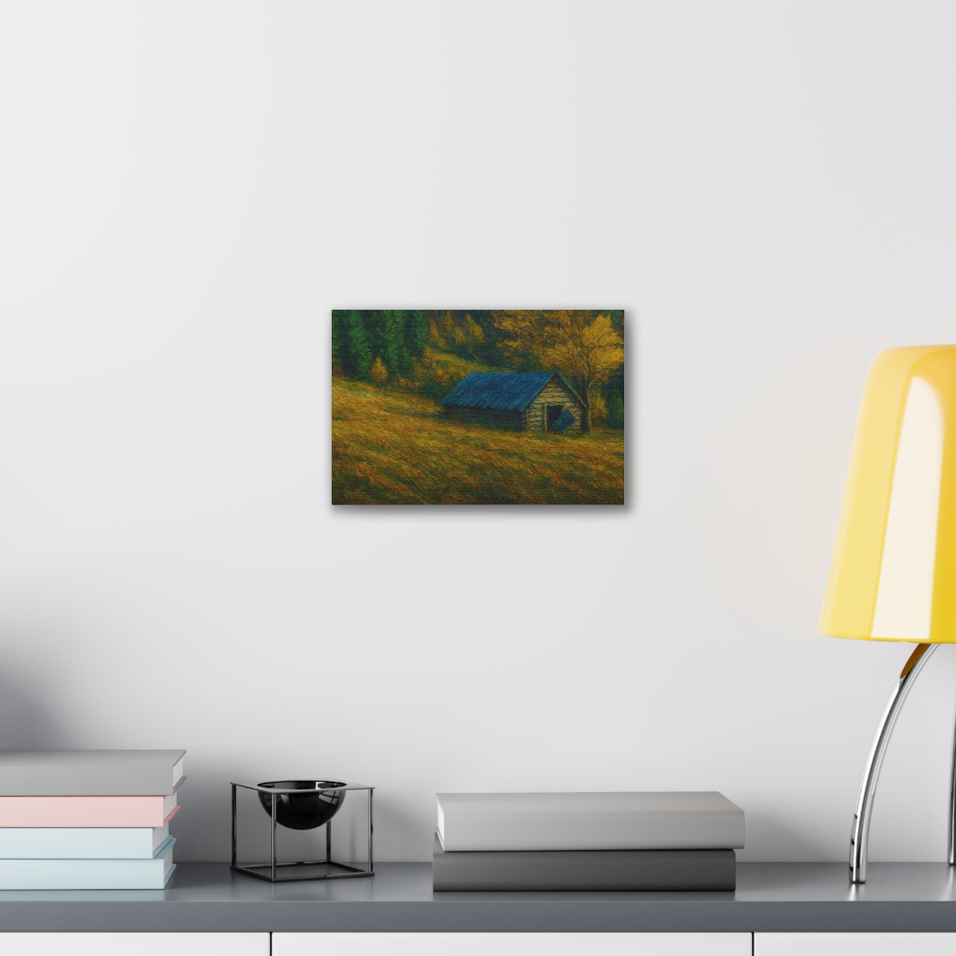 Rustic Canvas Wall Art, Nature Landscape Painting, Autumn Decor, Farmhouse Wall Art, Cozy Home Decoration - TRV