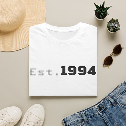 Vintage 1994 Est. graphic T-shirt by Printify featuring bold 90s-inspired design on a casual cotton tee.