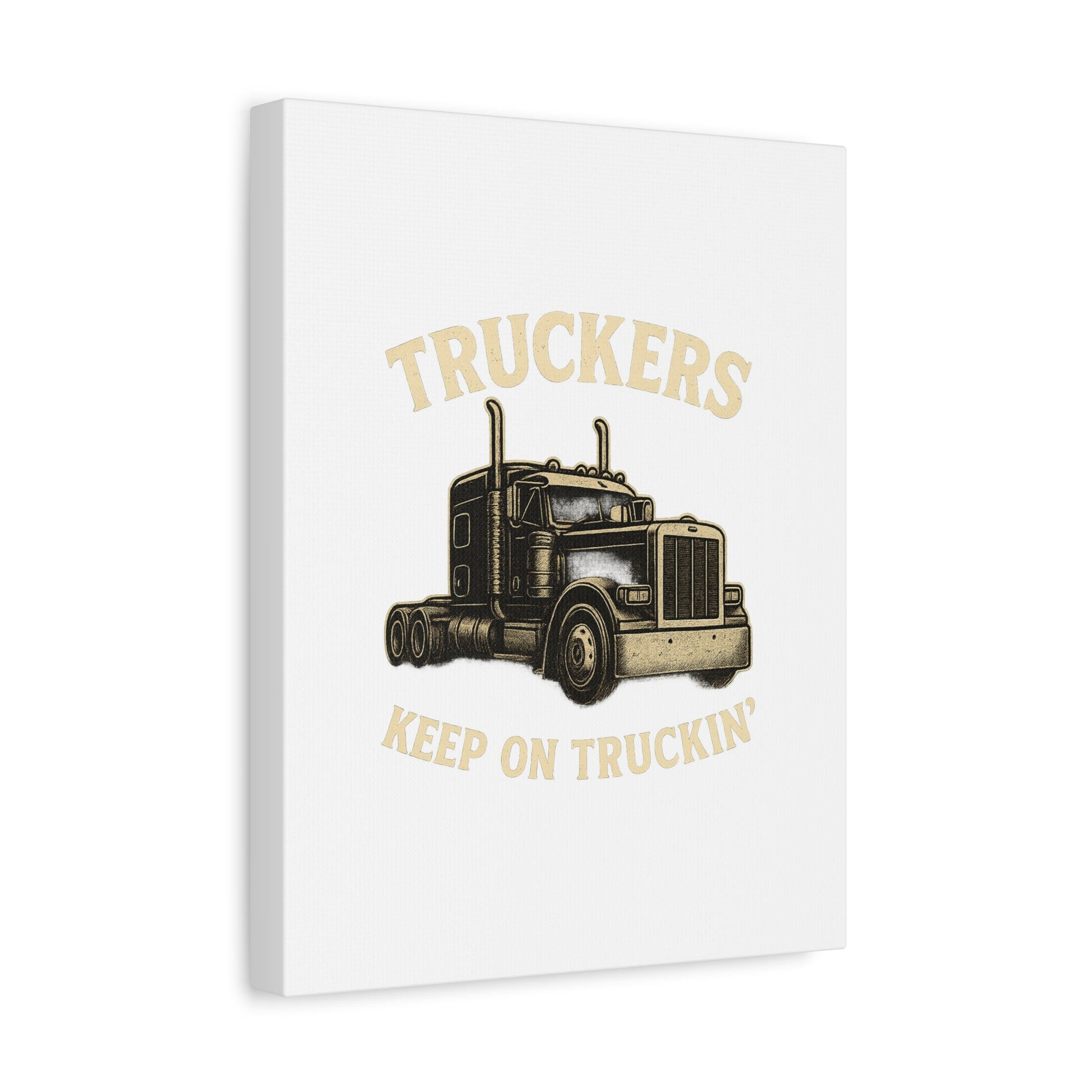 Truckers Canvas Wall Art, Keep on Truckin' Decor, Gift for Drivers, Trucking Artwork, Transportation Gift - TRV