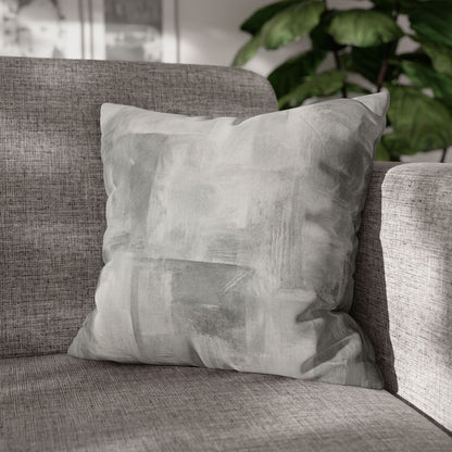 Watercolor Gray Decorative Pillowcase — Spun Polyester Square Throw Pillow Cover