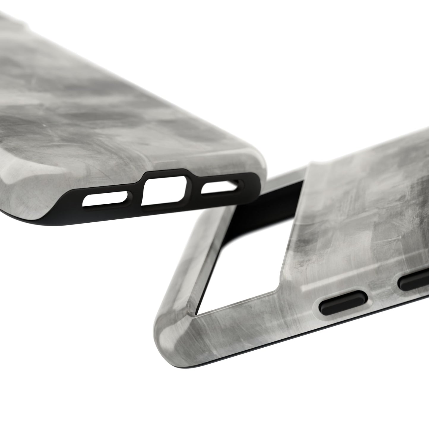 Abstract gray grid phone case for iPhone by Printify, featuring a tough protective design and modern geometric pattern.