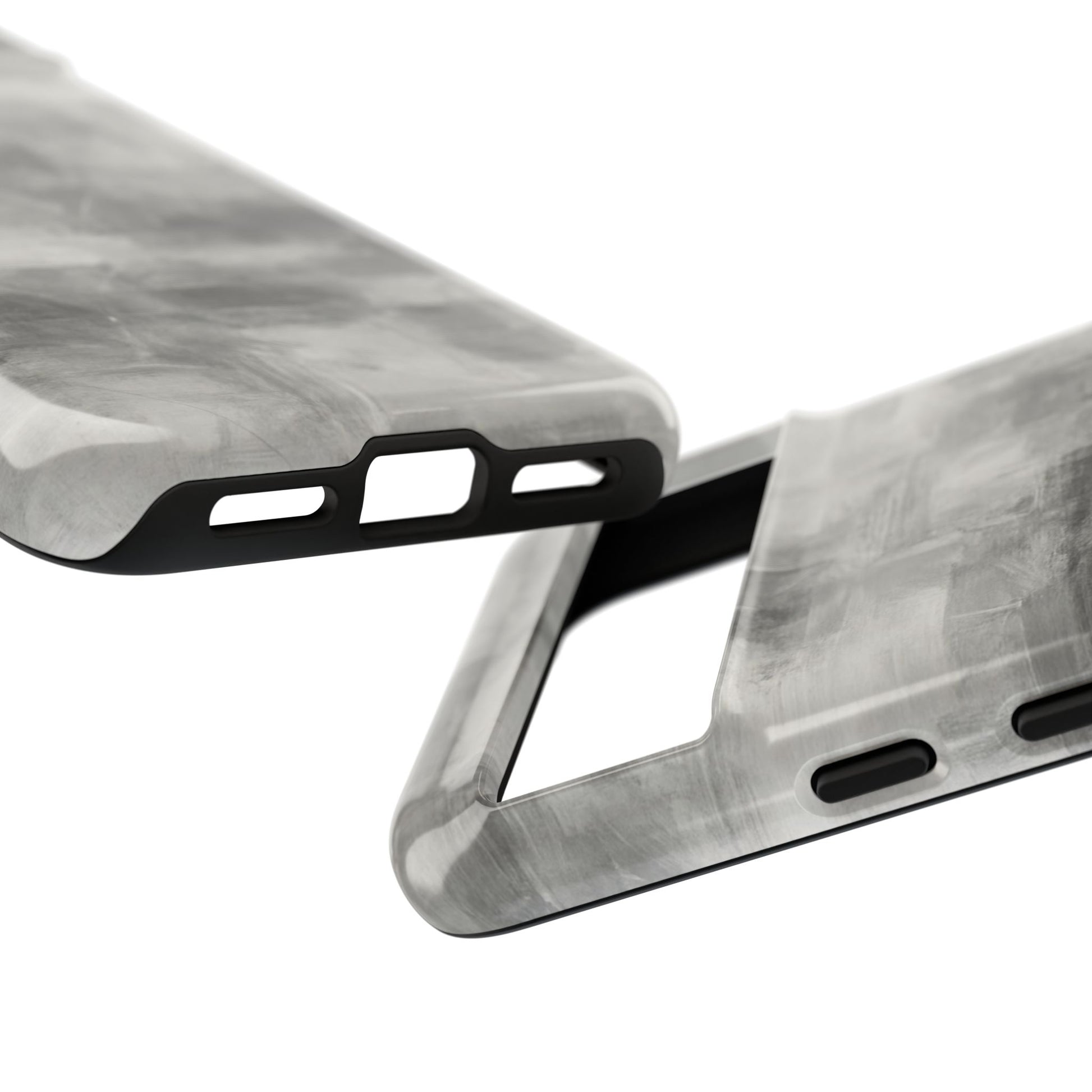 Abstract gray grid phone case for iPhone by Printify, featuring a tough protective design and modern geometric pattern.