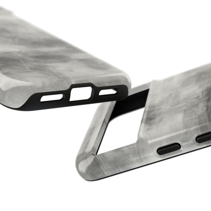 Abstract gray grid phone case for iPhone by Printify, featuring a tough protective design and modern geometric pattern.