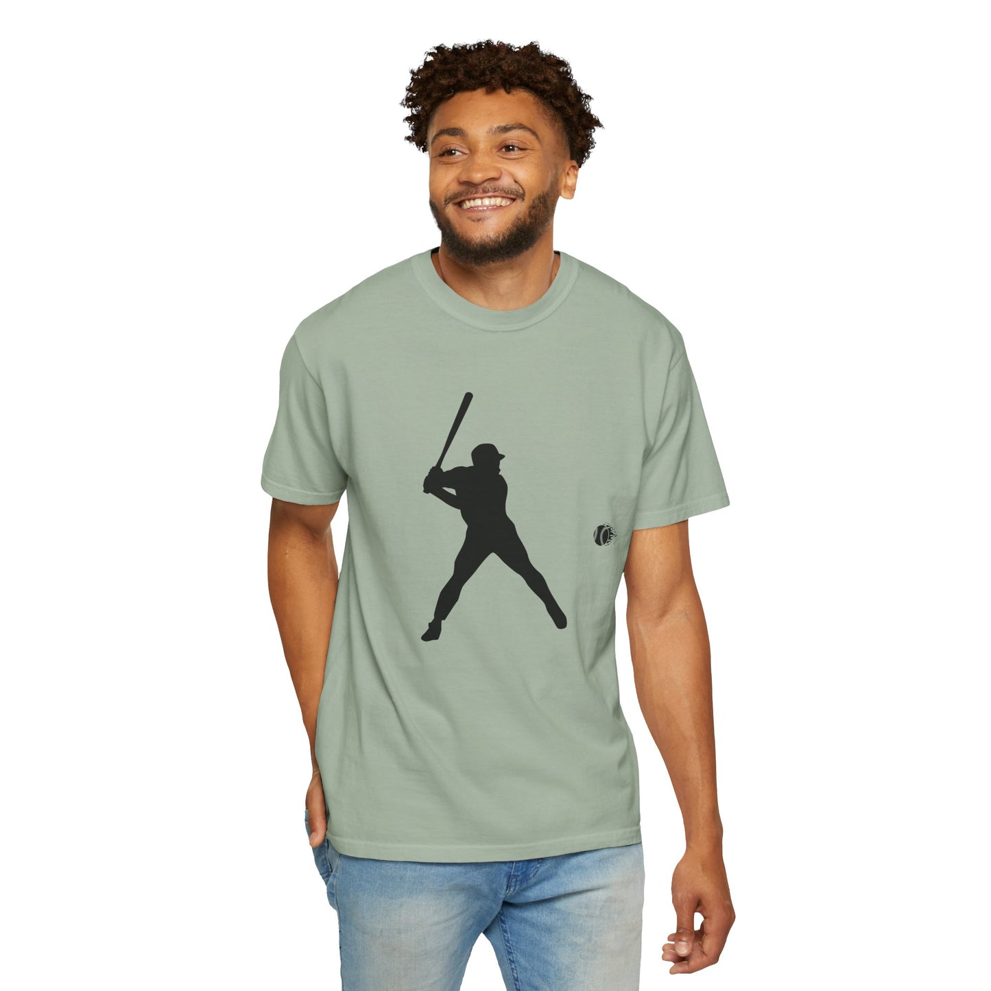 Unisex Baseball Silhouette Tee, Casual Wear, Sports Fan Apparel, Gift for Athletes, Summer Outing Outfit, Soft Cotton Shirt